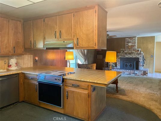 Fireplace, Interior, Kitchen, Stone Walls