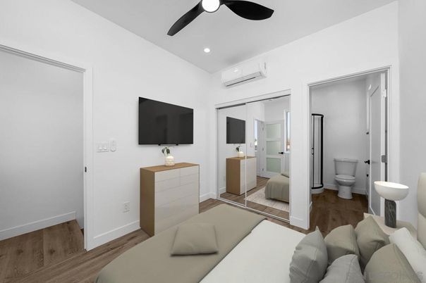 Bathroom, Bedroom, Interior, Recessed Lighting, Wood Texture Flooring