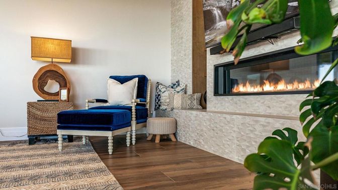 Fireplace, Interior, Wood Texture Flooring