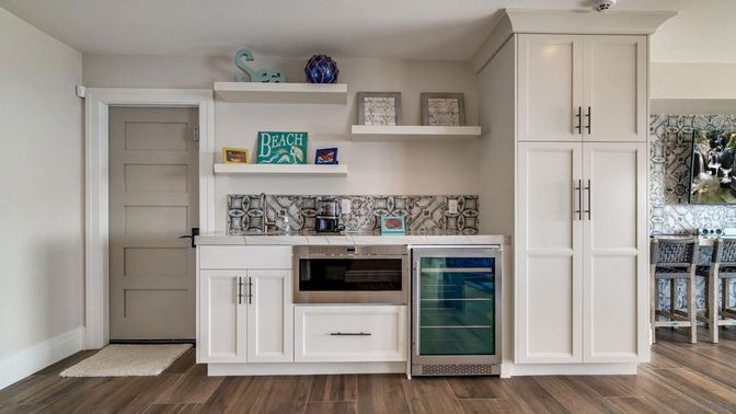 Interior, Kitchen, Wood Texture Flooring