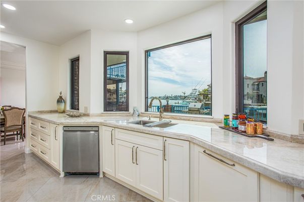 Interior, Kitchen, Recessed Lighting, Stainless Steel Appliances, Water