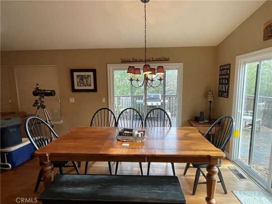 Chandelier, Dining room, Interior, Wood Texture Flooring