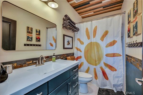 Bathroom, Interior, Wooden Beams