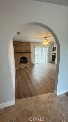 Fireplace, Interior, Stone Walls, Wood Texture Flooring