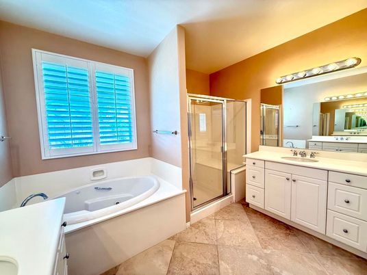 Bathroom, Dual Sink Vanities, Glass Shower, Interior