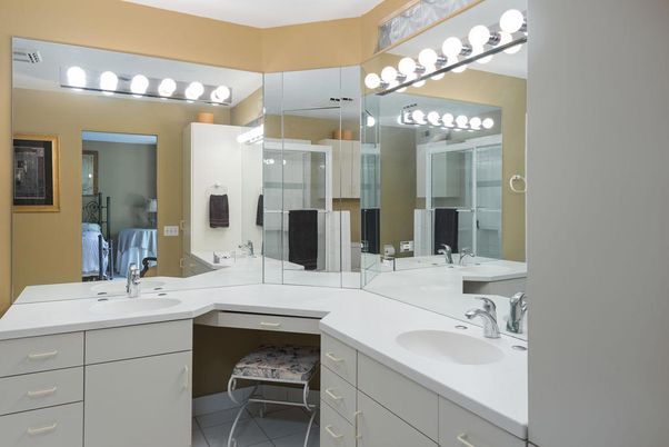 Bathroom, Dual Sink Vanities, Glass Shower, Interior