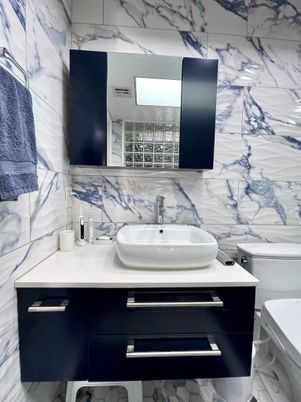 Bathroom, Interior, Marble Walls