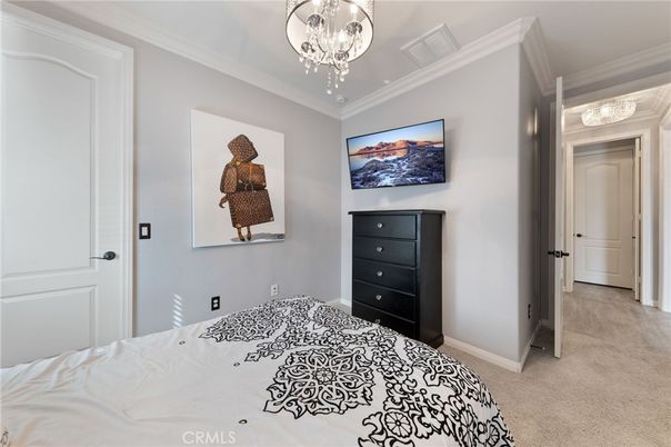 Bedroom, Chandelier, Interior