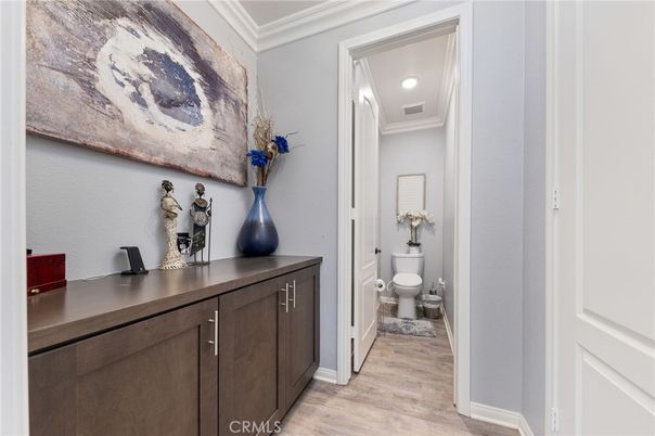 Bathroom, Interior, Recessed Lighting, Wood Texture Flooring