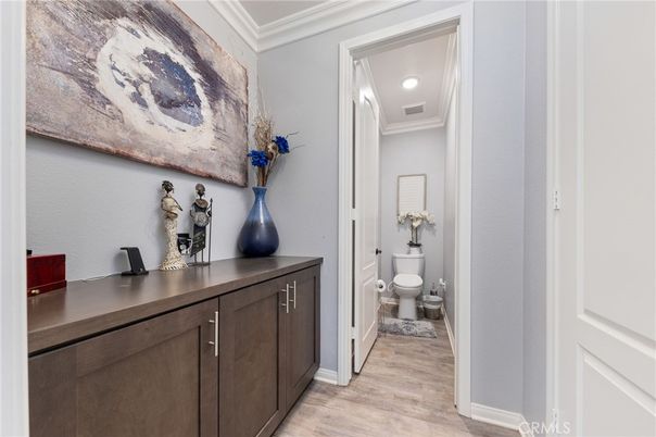 Bathroom, Interior, Recessed Lighting, Wood Texture Flooring