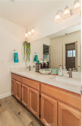 Bathroom, Dual Sink Vanities, Interior, Wood Texture Flooring