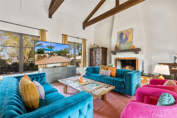 Fireplace, Interior, Living room, Wooden Beams