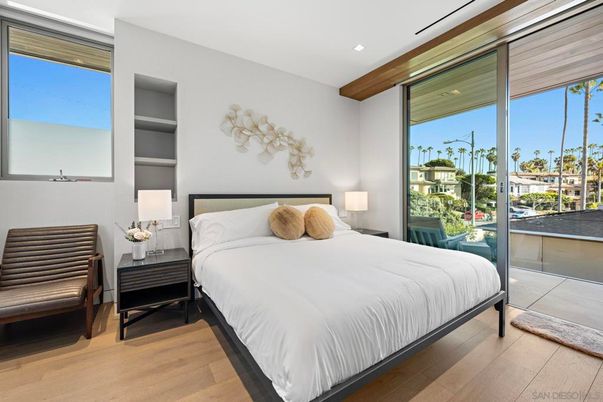 Bedroom, Interior, Recessed Lighting, Wooden Beams, Wood Texture Flooring