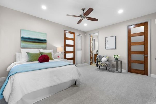 Bedroom, Interior, Recessed Lighting