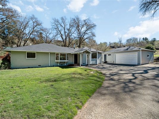 Attached, Backyard, Detached Garage, Exterior, Facade, Ranch
