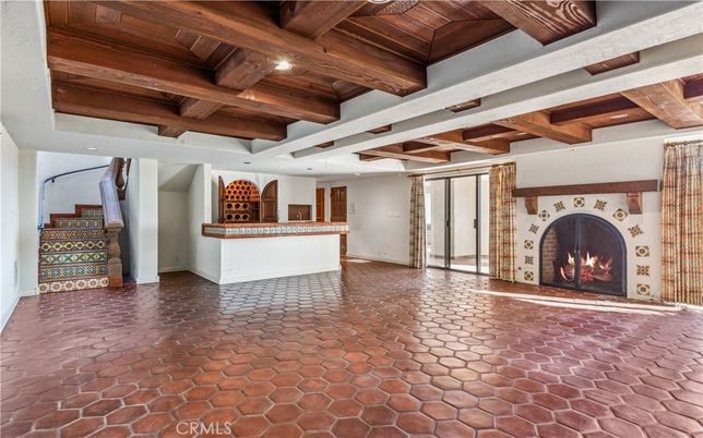 Fireplace, Interior, Recessed Lighting, Wooden Beams, Wooden Ceilings