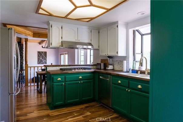 Interior, Kitchen, Wood Texture Flooring
