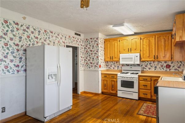 Interior, Kitchen, Wood Texture Flooring