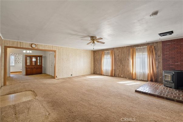 Empty room, Fireplace, Interior, Stone Walls