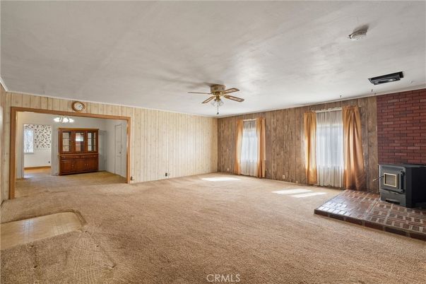 Empty room, Fireplace, Interior, Stone Walls