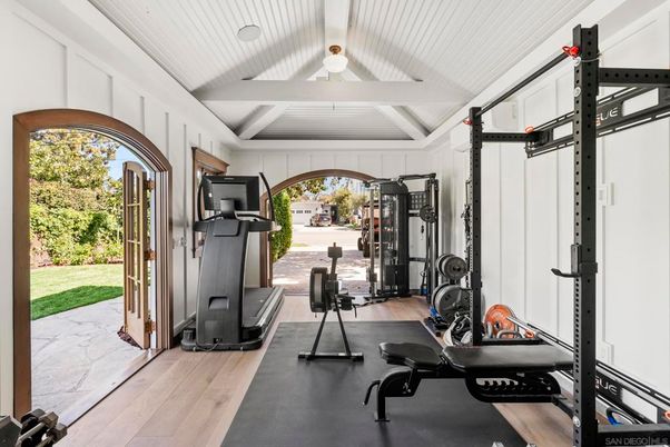 Fitness Equipment, Gym, Interior, Wood Texture Flooring