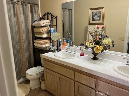 Bathroom, Dual Sink Vanities, Interior, Tile Countertops