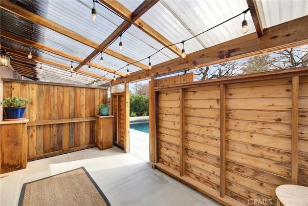 Exterior, Pool, Wooden Beams, Wooden Walls
