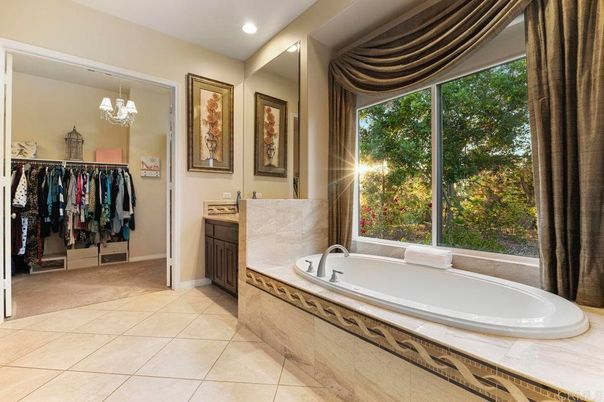 Bathroom, Dual Sink Vanities, Interior, Recessed Lighting, Walk-in Closets