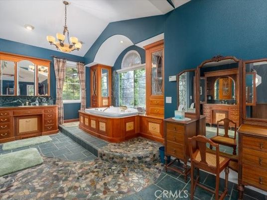 Bathroom, Chandelier, Interior, Recessed Lighting