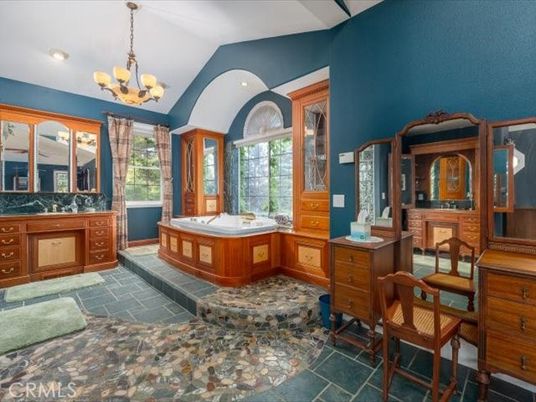 Bathroom, Chandelier, Interior, Recessed Lighting