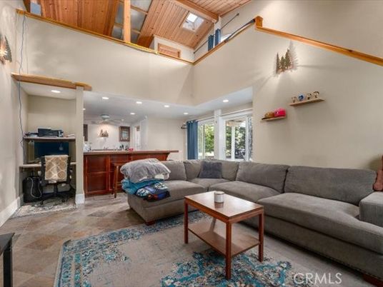 Interior, Living room, Recessed Lighting, Wooden Beams, Wooden Ceilings
