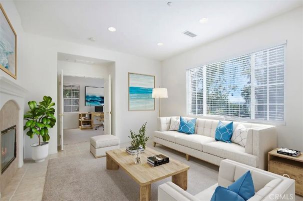Fireplace, Interior, Living room, Recessed Lighting