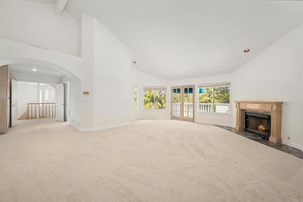 Empty room, Fireplace, Interior, Recessed Lighting