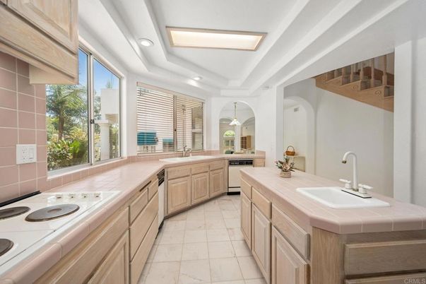 Interior, Kitchen, Recessed Lighting, Stainless Steel Appliances, Tile Countertops