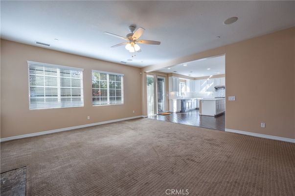 Empty room, Interior, Kitchen, Recessed Lighting