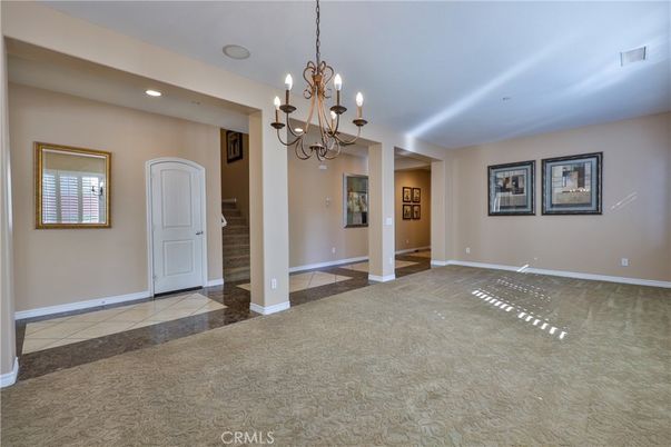 Chandelier, Empty room, Interior, Recessed Lighting