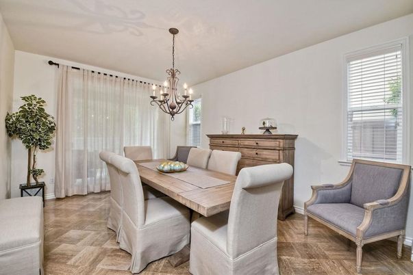 Chandelier, Dining room, Interior, Wood Texture Flooring