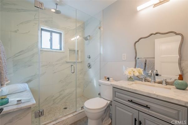 Bathroom, Glass Shower, Interior, Marble Walls