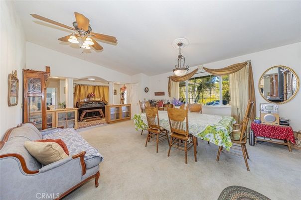 Dining room, Fireplace, Interior, Kitchen, Living room, Pendant Lights