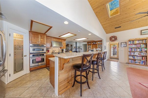 Interior, Kitchen, Recessed Lighting, Stainless Steel Appliances, Wooden Ceilings
