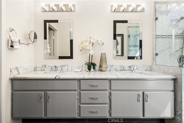 Bathroom, Dual Sink Vanities, Interior, Marble Walls