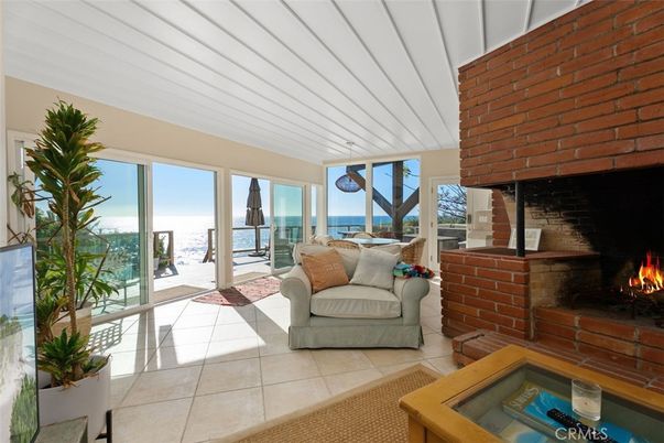 Fireplace, Interior, Living room, Stone Walls, Water