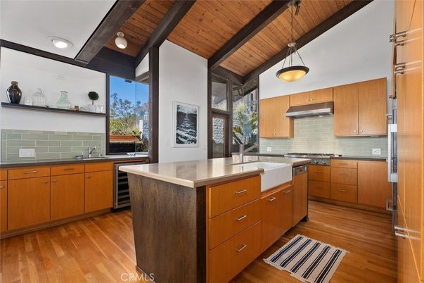 Interior, Kitchen, Pendant Lights, Recessed Lighting, Wooden Beams, Wooden Ceilings, Wood Texture Flooring