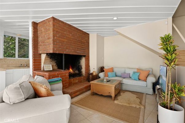 Fireplace, Interior, Living room, Stone Walls