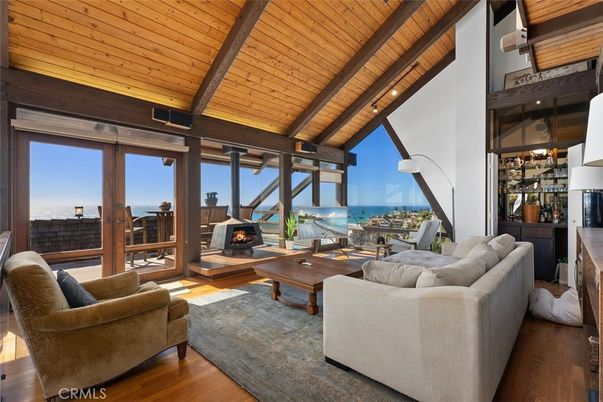 Fireplace, Interior, Living room, Water, Wooden Beams, Wooden Ceilings, Wood Texture Flooring