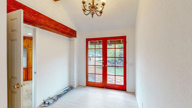 Chandelier, Interior, Wooden Beams, Wood Texture Flooring