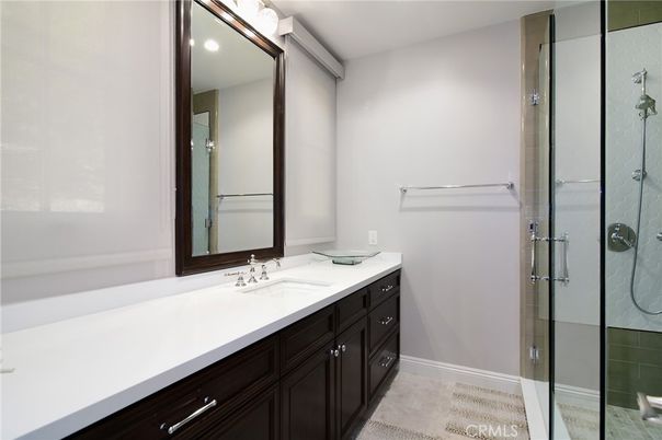 Bathroom, Dual Sink Vanities, Glass Shower, Interior