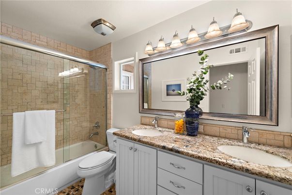Bathroom, Dual Sink Vanities, Glass Shower, Interior