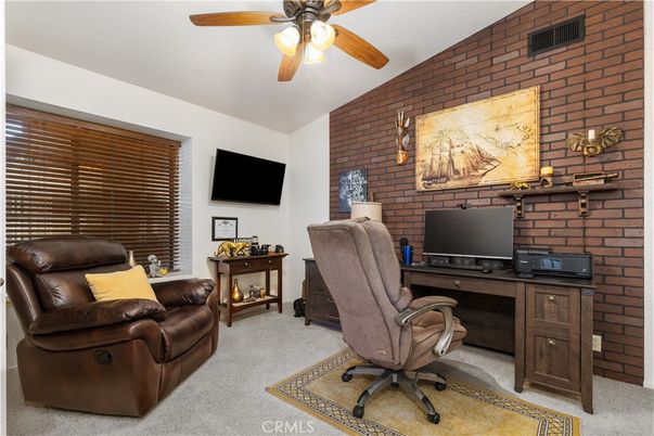 Home Office, Interior, Stone Walls