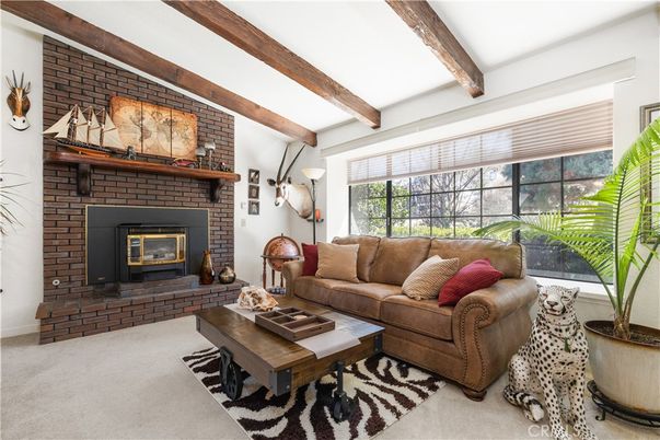 Fireplace, Interior, Living room, Stone Walls, Wooden Beams